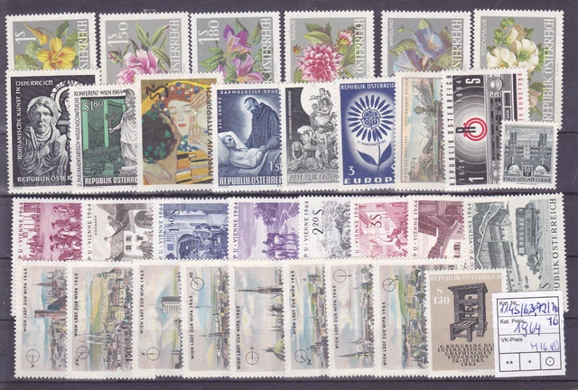 Österreich  Lot aus dem Jahr 1964 postfrisch siehe  Scan