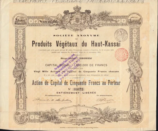 Produits Vegetaux du Haut Kassai 1895 - Vegatable Products Congo / Belgium