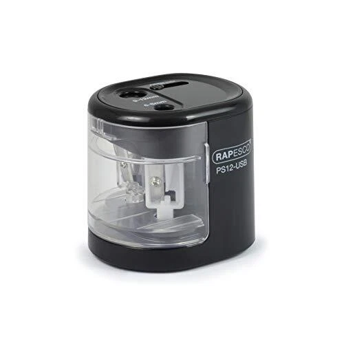 Rapesco 1449 PS12-USB Taille-crayons Électrique Noir