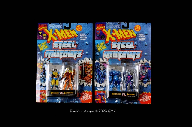 X-men Steel Mutants Metal Action Figures - Marvel - Toy Biz 1994 Set A (4 Packs) 2