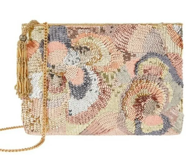 Monsoon Accessorize Seraphina Sequin Clutch Bag Bnwt Special Occasions Floral
