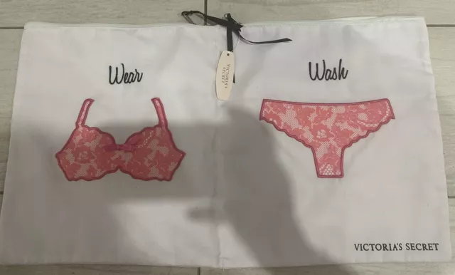 Nwt Victoria's Secret Lingerie Train Case Travel Bag Bra Panties pink  stripes