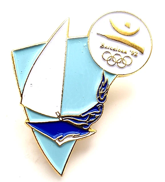 Pin's JO 92 ANNEAUX OLYMPIQUES MULTICOLORE doré siglé 1988 COOB 92 SA TM - Collection