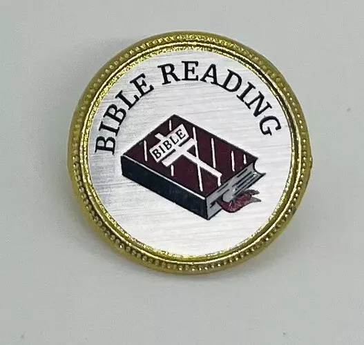 Keepsake Award Collectible Gold And Silver Tone Bible Reading Pin Lapel