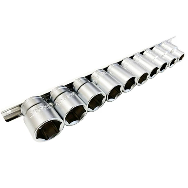 SAE IMPERIAL SOCKET Set in AF on Rail with 1/2" Drive to 6 Point Hex