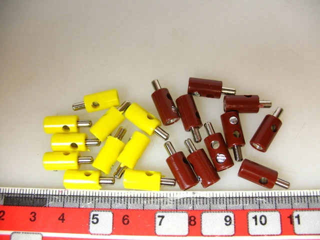 20 Pièce Connecteur Jaune / Braun P. Ex. pour les Faller Ams- Auto Motor Sport