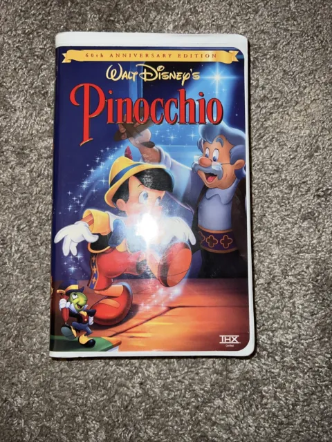 Pinocchio (VHS, 1999, Clam Shell Gold Collection) Excellent condition Disney
