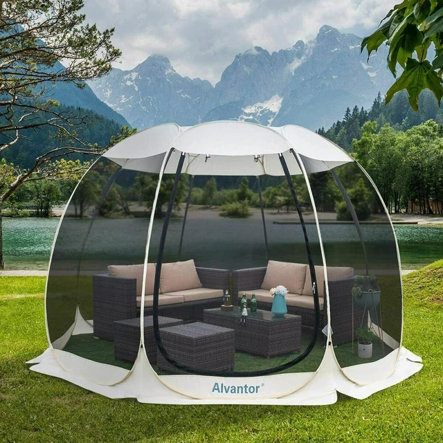 3X3 M ALVANTOR® PopUpPavillon Sichtschutz Haus Zimmer Camping Zelt