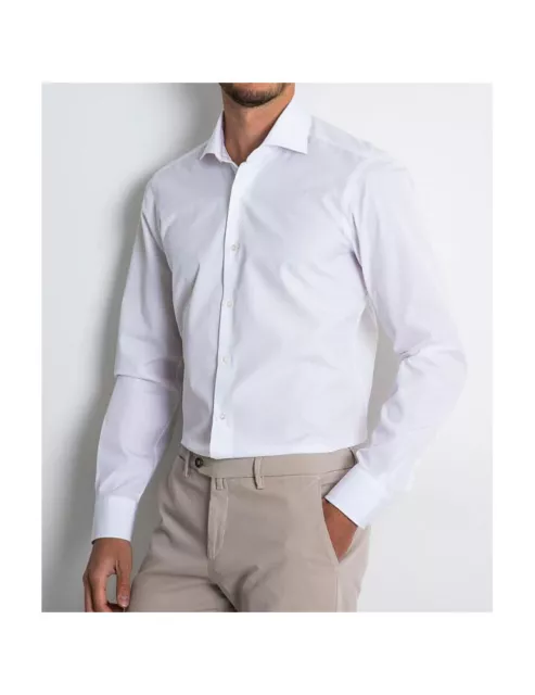 CAMICIA UOMO BARBA NAPOLI colore bianco liscio PZ1800U