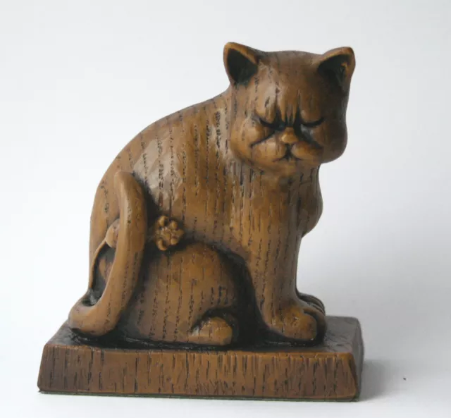 Church Cat with Mouse Collectable Unique Ornament Gift Reproduction Oak Carving.