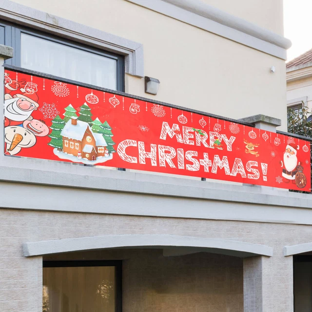 Frohe Weihnachten Banner Weihnachtsgarten Hängende Dekor Weihnachten
