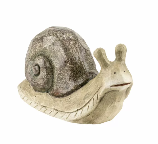 dekorative Figur Schnecke als Gartendeko aus wetterfestem Polyresin