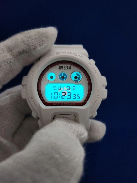 CASIO G-SHOCK JIM Beam DW-6900FS White Digital Watch Rare Collab 