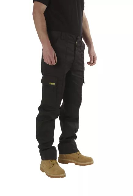 Mens Cargo Combat Work Trousers Size 28 to 52 Black Navy Khaki By SITE KING