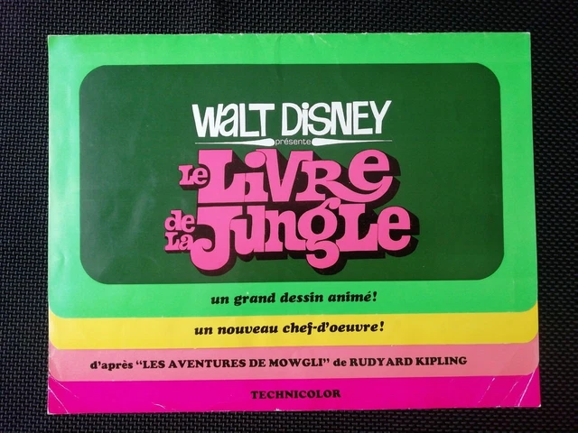 FILM WALT DISNEY - LE LIVRE DE LA JUNGLE - dossier de presse - 1967 - 8
