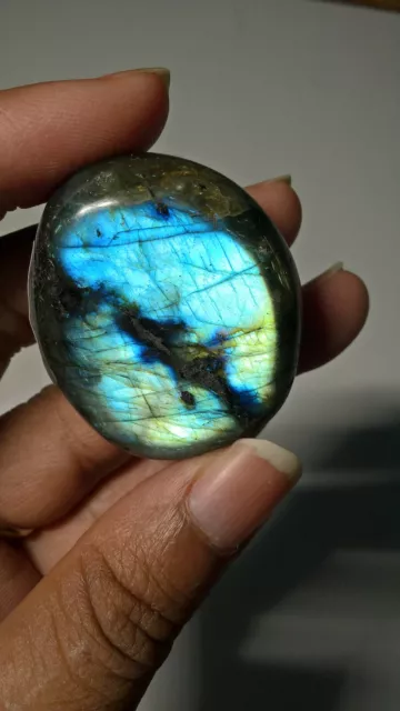 34.5g GALET EN LABRADORITE Madagascar Massage Lithothérapie pierre 