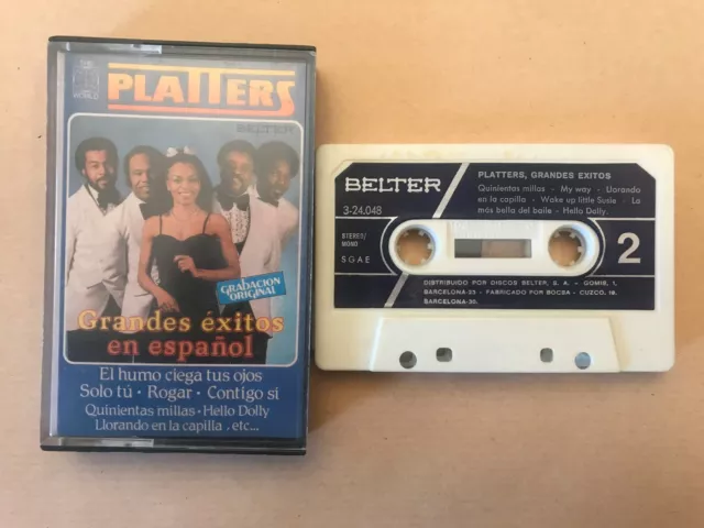 THE PLATTERS CINTA Cassette Tape Grandes Exitos En Español Solo Tu