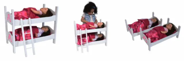 Bunk Bed for Twin Dolls fits 18 Inch