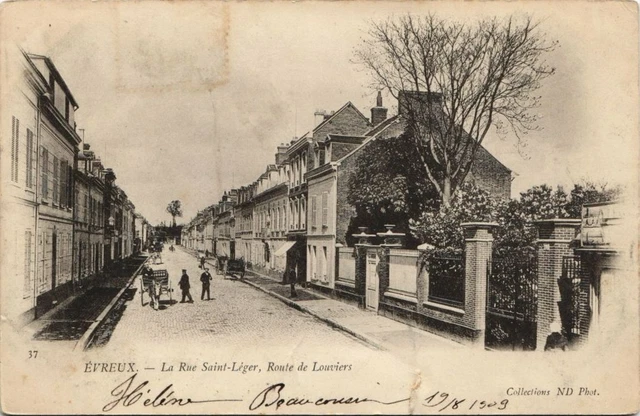 CPA ÉVREUX-La Rue St-Léger-Route de LOUVIERS (28996)