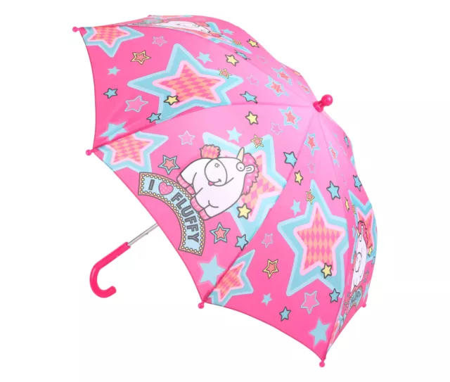 Small Foot Fluffy the Unicorn - I Love Fluffy Unbrella Pink Girls Childs 68cm