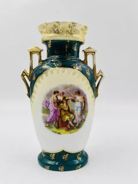 Antique Victoria Austria Carlsbad Porcelain Vase 11”