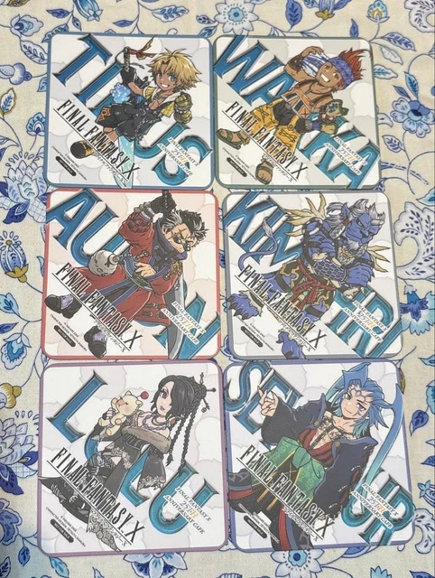 FINAL FANTASY X 25th Anniversary Cafe Coaster Set of 6 $88.11
