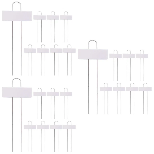 24 Pcs Weiß Eisen Etiketten Für Gartenpflanzen Gemüse-Namensschilder