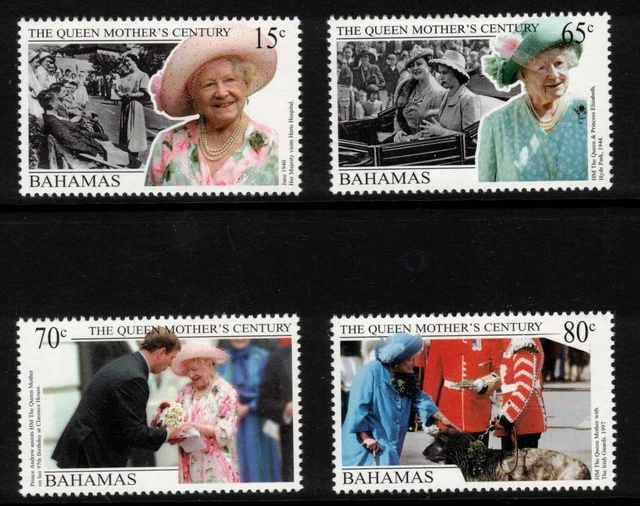 Bahamas Queens Mother.Scott #951-954. Mint Never Hinged