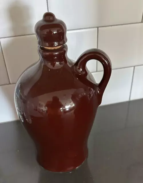 Vintage Brown Musical Ceramic Pottery Jug - 9" High - 1940's Vintage Brown Musical Ceramic Pottery Jug - 9" High - 1940's