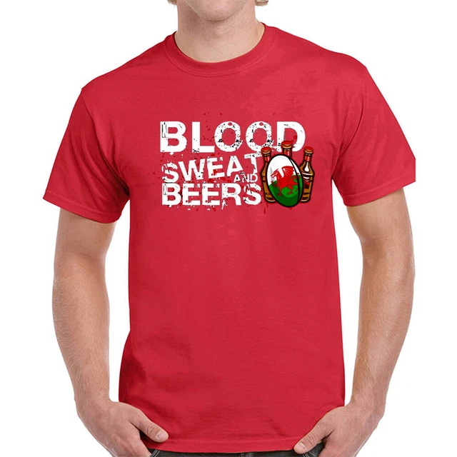 Felpa Sangue E Birra Wales Rugby Sportiva Uomo E Donna Unisex Regalo