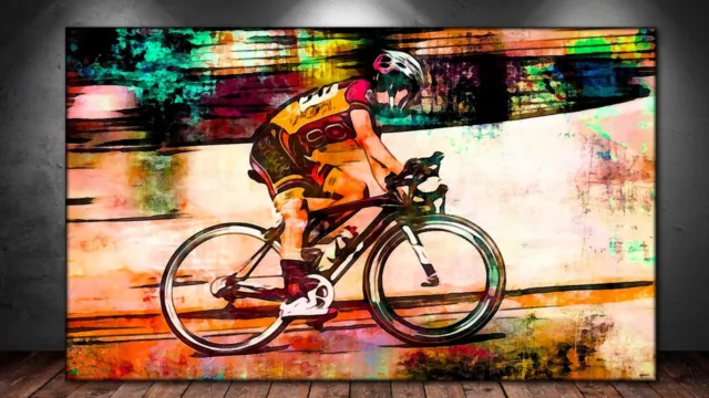 Leinwand Bild Er Xxl Pop Art Tour De France Fahrrad Trikot Bunt Abstrakt Poster