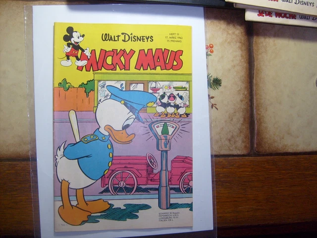 Micky Maus Heft 1962   Nr. 11  Z 0-1  !!! Klasse Heft mit Sammelbild und Marke