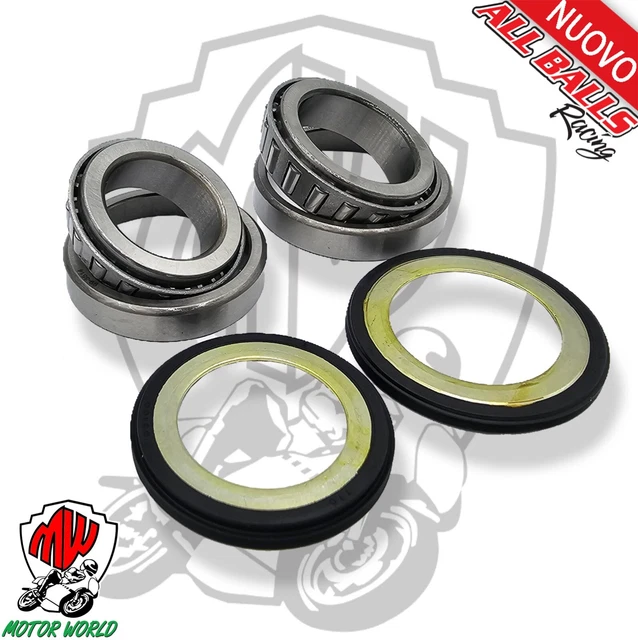 All Balls 25-1403 Kit Cuscinetti A Sfera Per Motocicli - ABEC 3, Guarnizioni Triple Labbro, Grasso Chevron SRI 2 (2 Cuscinetti + 2 Guarnizioni)