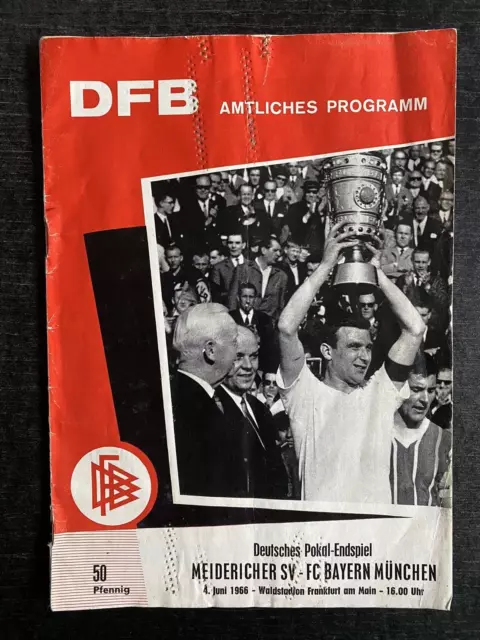 DFB-Pokalfinale 65/66 Meidericher SV - FC Bayern München, 04.06.1966 Frankfurt