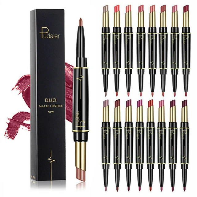 Double Head Lipstick Lip Liner Waterproof Pencil / Pen Matte Long Lasting Makeup