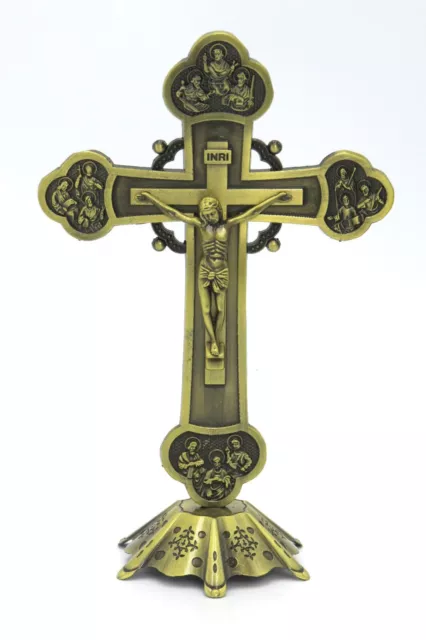 Jesus Christ Crucifix Cross Bronze Toned Metal Catholic Crucifix Wall Cross 8In