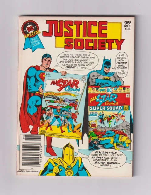 DC Special Blue Ribbon Digest #3 (1980) VF 8.0 DC Comics Justice Society