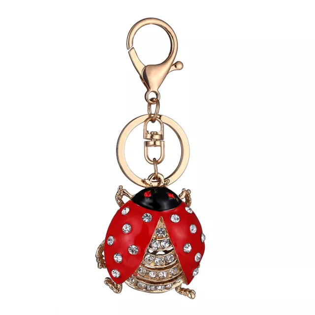 Cute Ladybug Pendant Key Chain Rhinestone Hangings Ring Bag Phone Decor Gift 30