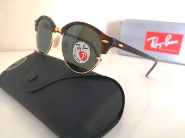 Gafas de sol Ray Ban RB4246 990/58 Clubround Havana Polarized Nuevas