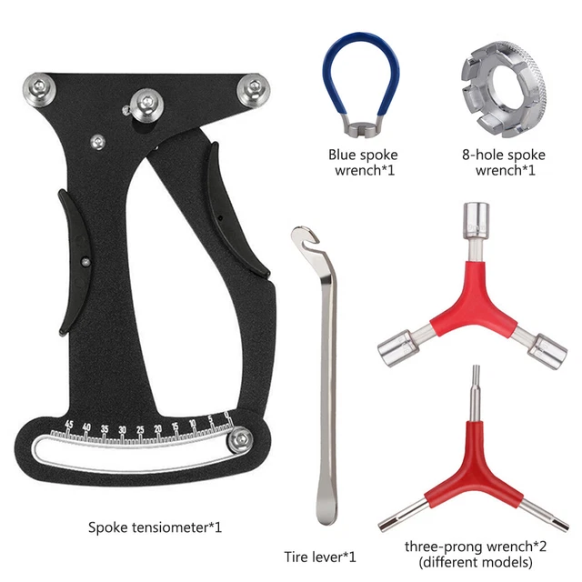 Mountain bike spoke tensiometer repair tool spoke wrench set