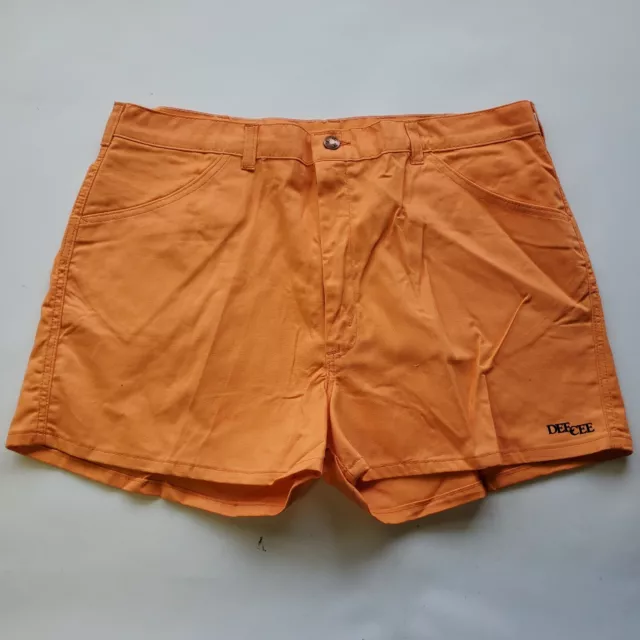 Dee Cee Deadstock USA Made Orange Cotton High Rise Mom Womens 38 Vintage Shorts