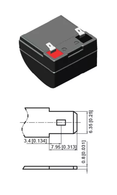 Akku Satz Batterien für Meditek E120 Essential - 2 Stück 12V 7.2Ah VdS Blei AGM 2