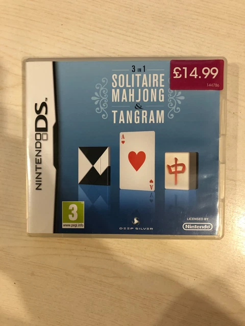 Solitaire, Mahjong & Tangram: 3 in 1 (Nintendo DS Game) UK PAL USED