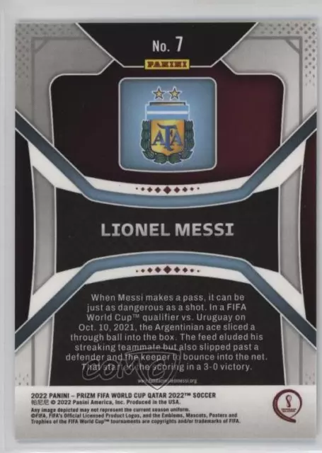 2022 PANINI PRIZM World Cup Qatar Lionel Messi #7 $10.32 - PicClick