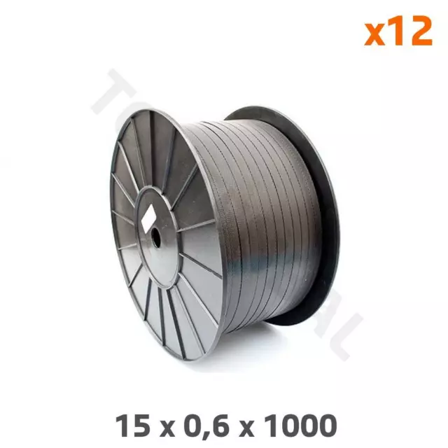 Feuillard de cerclage - en acier inox 10×0,7mm - bobine de 50m