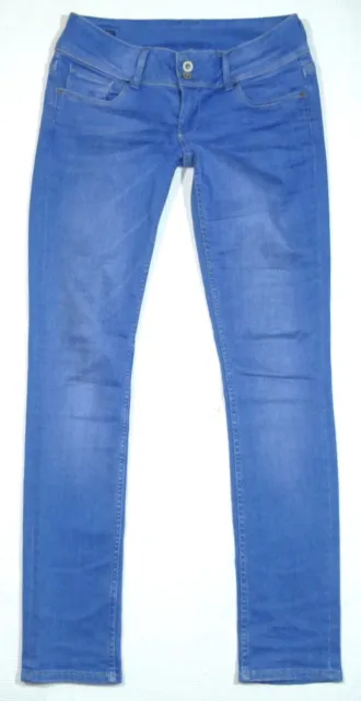 Pepe jeans VERA pantaloni jeans tg. W28 L32 blu denim slim leg powerflex donna 28 pollici