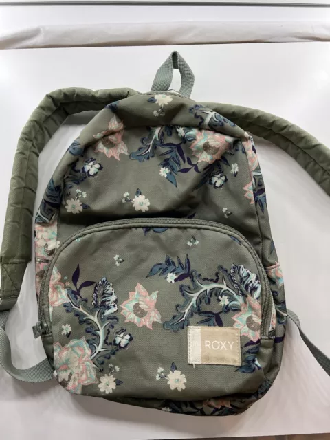 Roxy Camo Green Floral Mini Backpack
