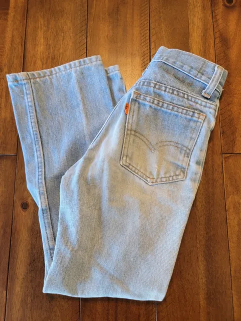 Vintage Youth Levis 553 Orange Tab Jeans 22 x 22 Distressed