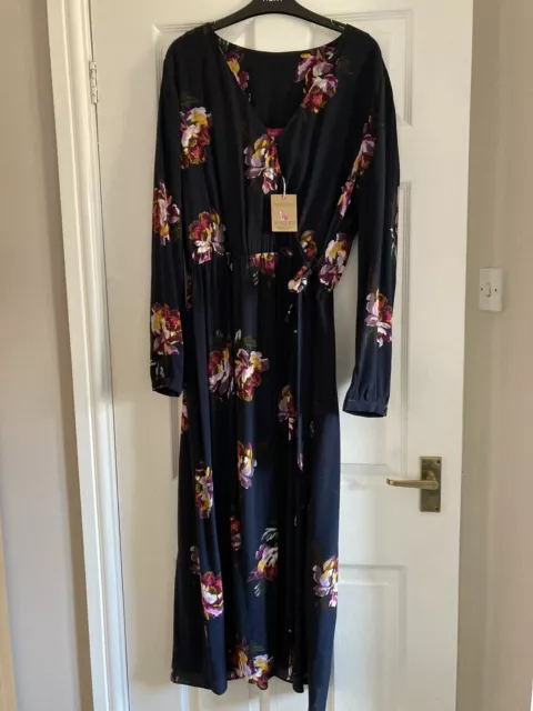 Joules chloe fixed wrap dress hot sale mocha spot
