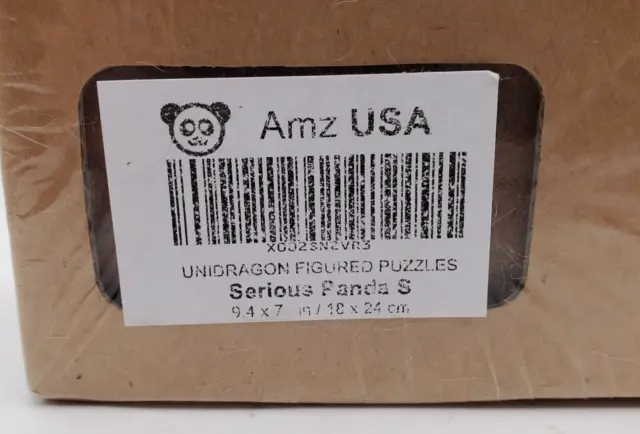 UNIDRAGON Original Wooden Jigsaw Puzzle - Serious Panda, 110 Pieces, Small, NEW 3